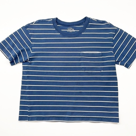Time and Tru blue/white striped short sleeve t-shirt - Picture 1 of 5